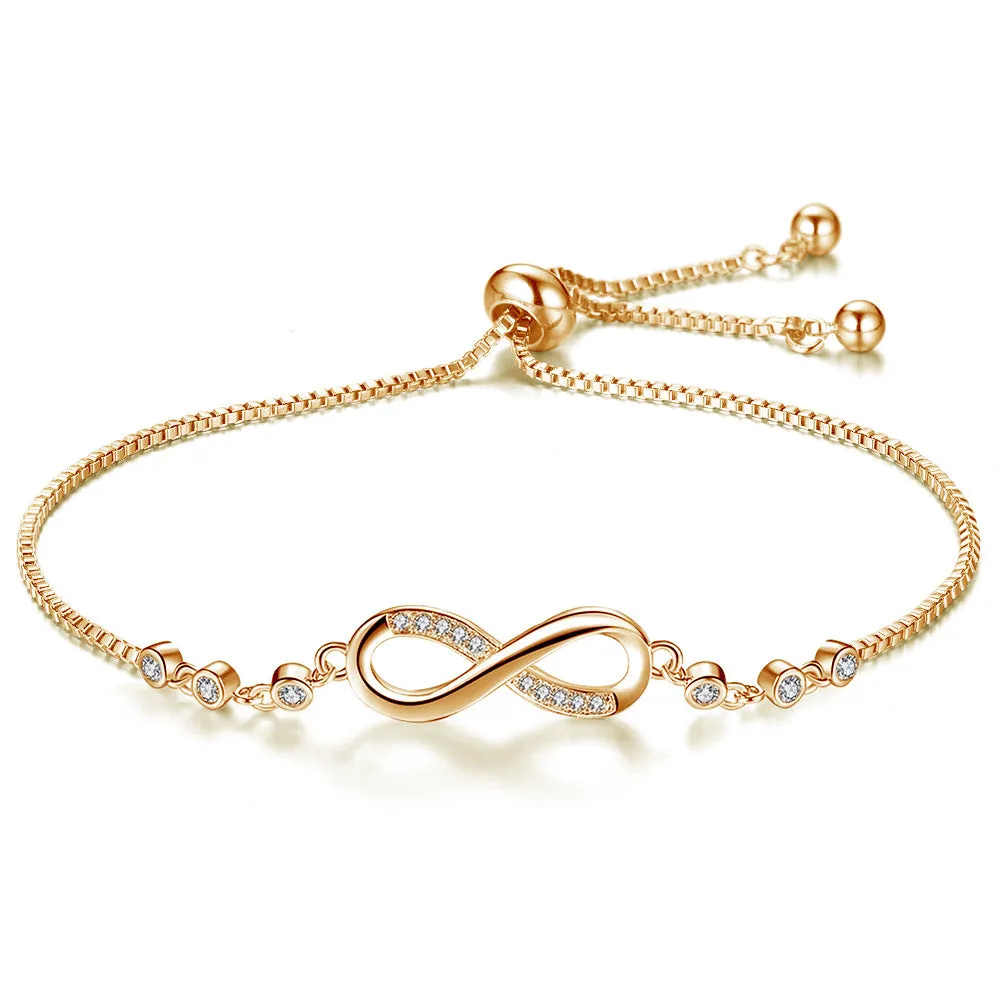 Fashionable adjustable figure 8 female bracelet