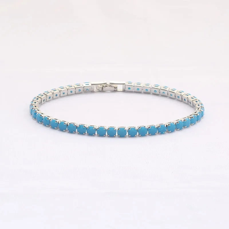 Fashionable And Simple Brass Micro-inlaid Zircon Bracelet