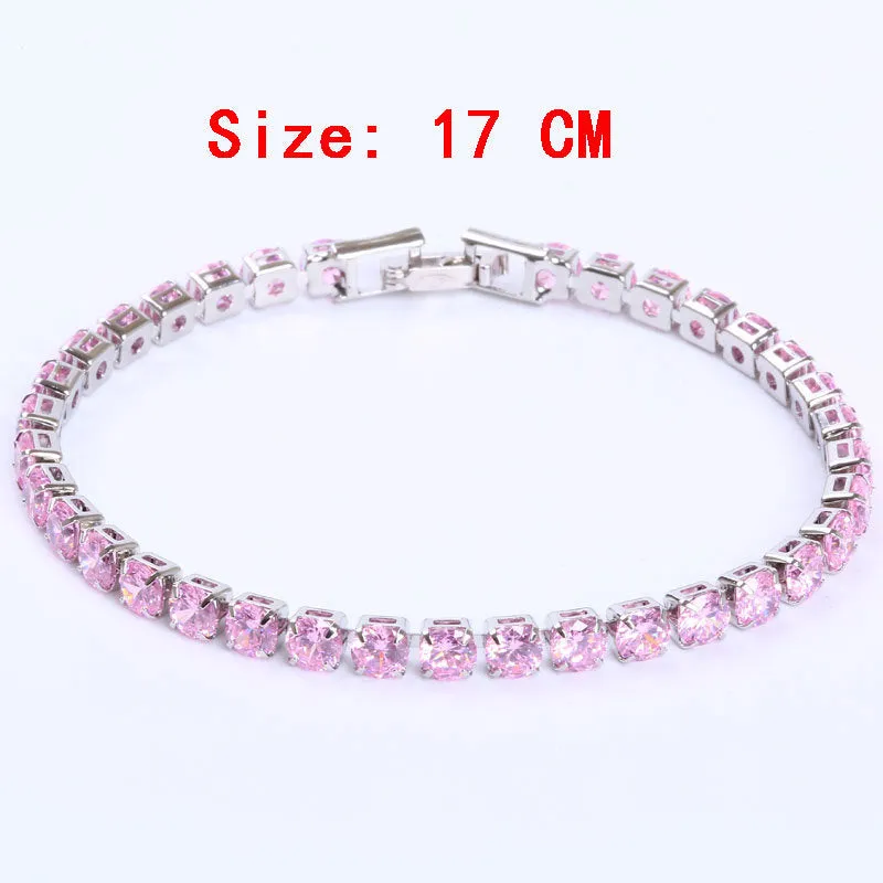 Fashionable And Simple Brass Micro-inlaid Zircon Bracelet