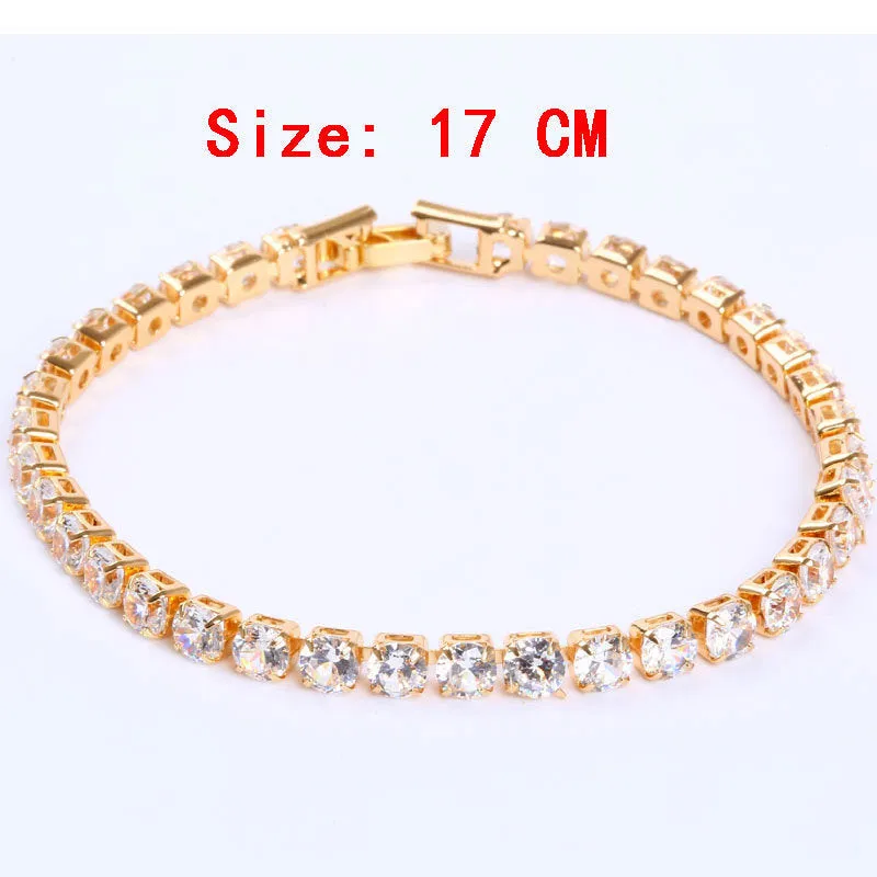 Fashionable And Simple Brass Micro-inlaid Zircon Bracelet