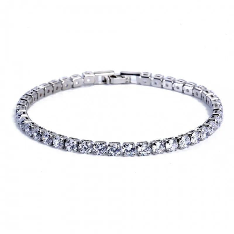 Fashionable And Simple Brass Micro-inlaid Zircon Bracelet