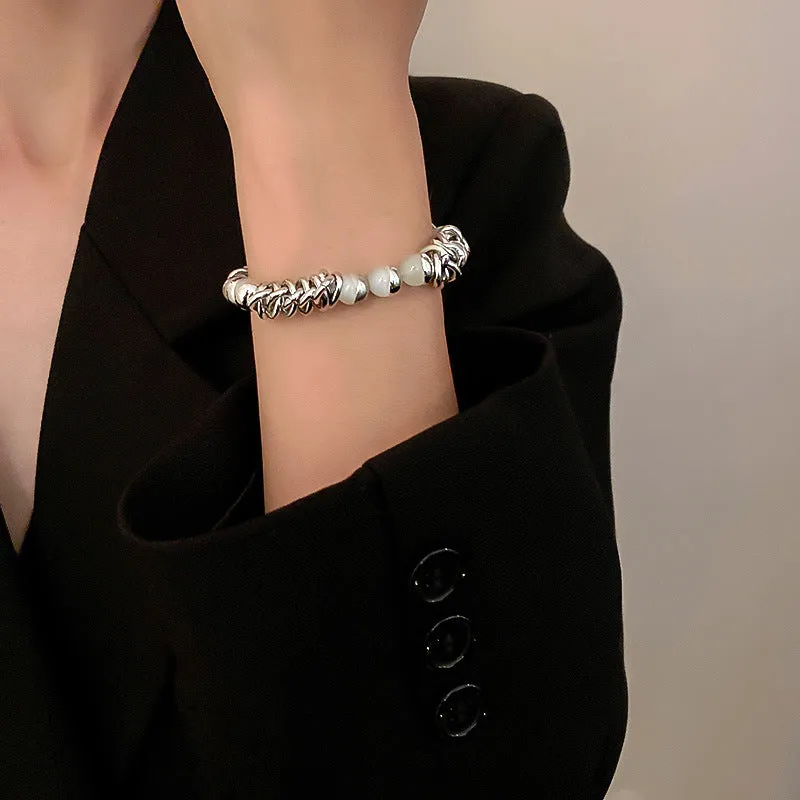 Fashionable Geometric Round Bead Bracelet Cold Wind