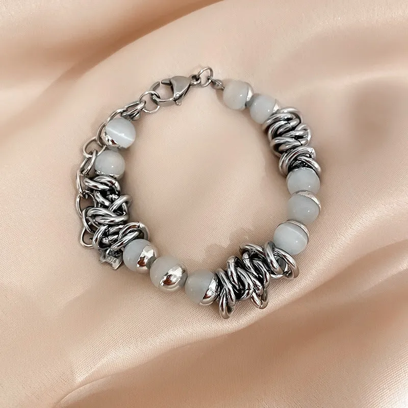 Fashionable Geometric Round Bead Bracelet Cold Wind