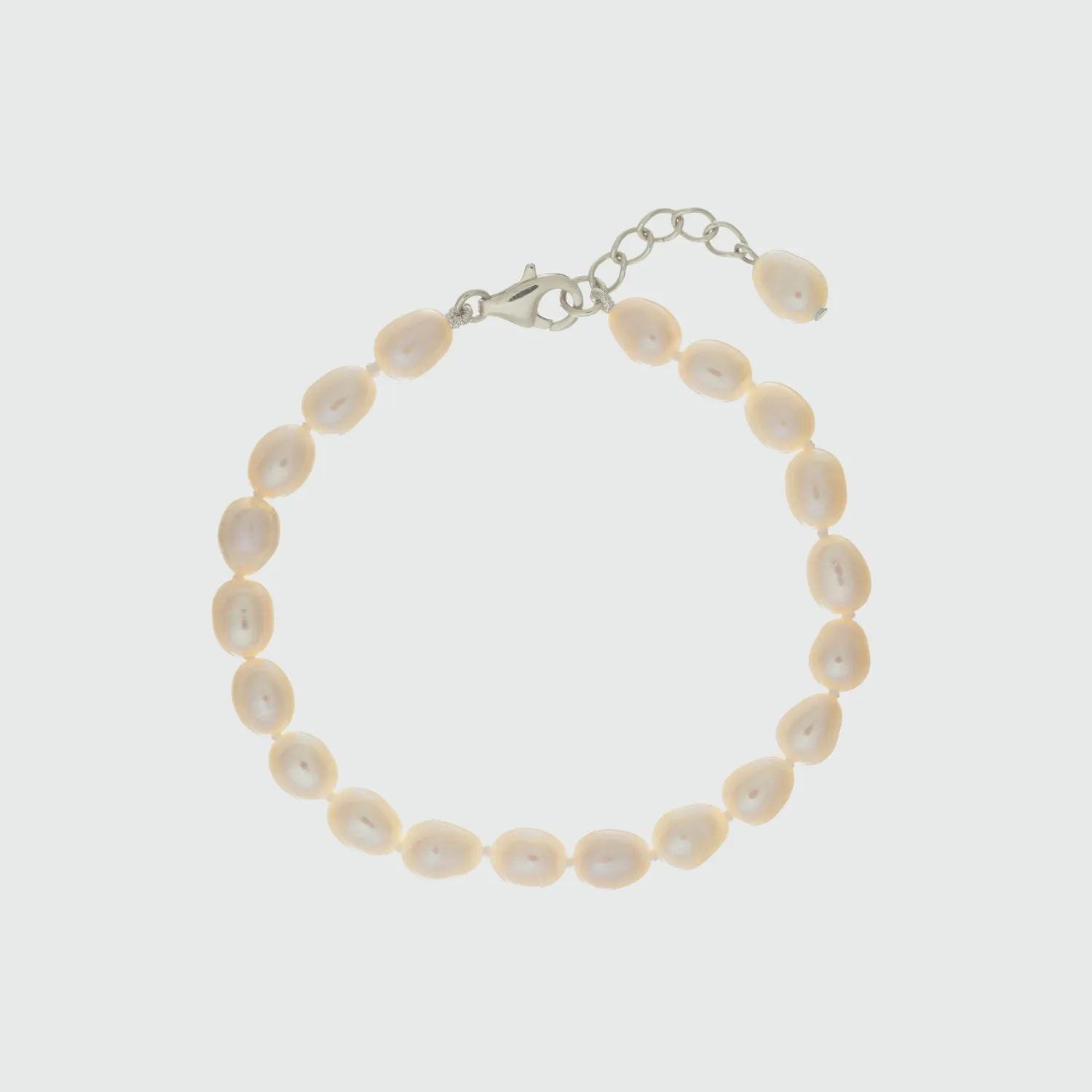 Gloucester White Freshwater Pearl & Sterling Silver Bracelet