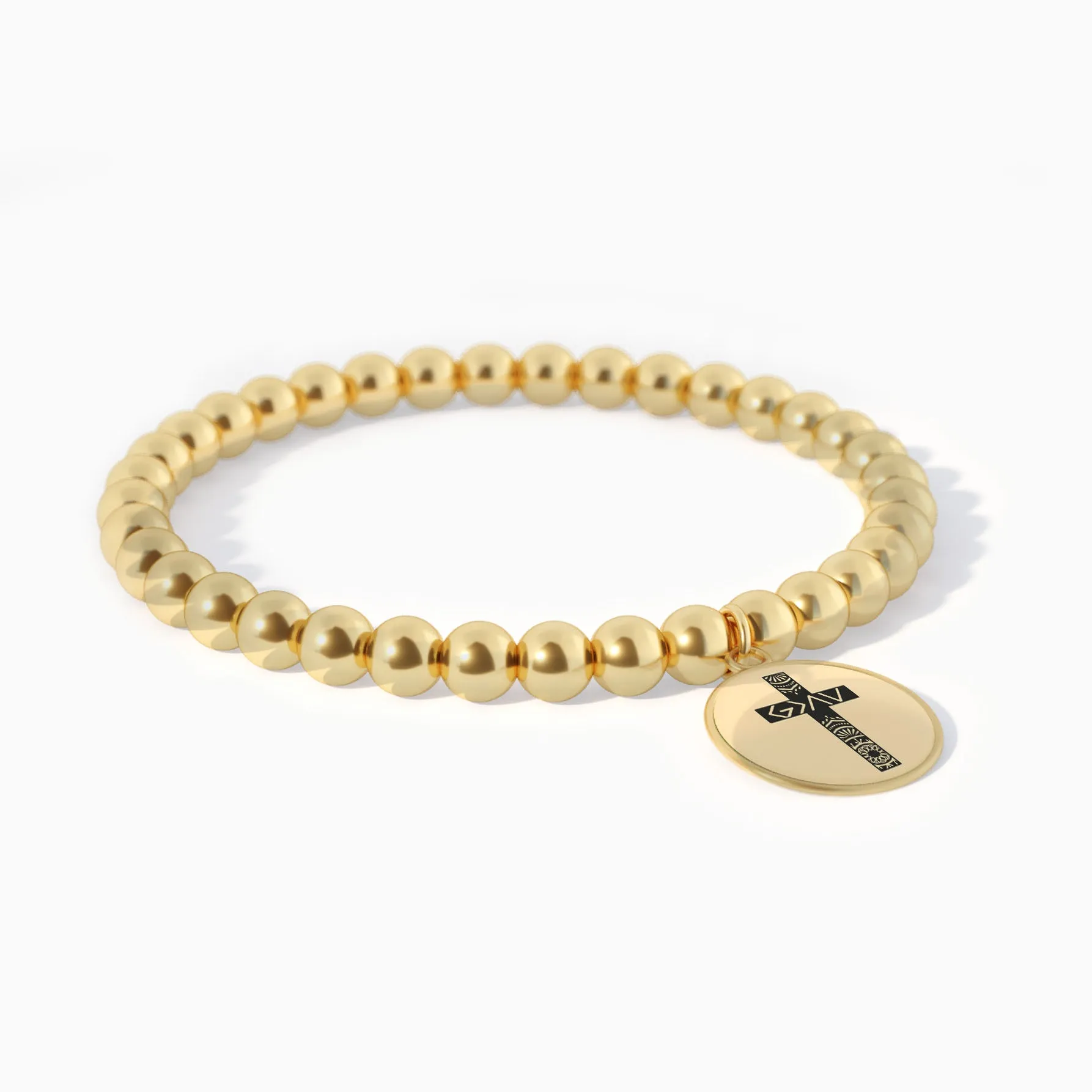 God Is Greater - Cross - Beaded Bracelet