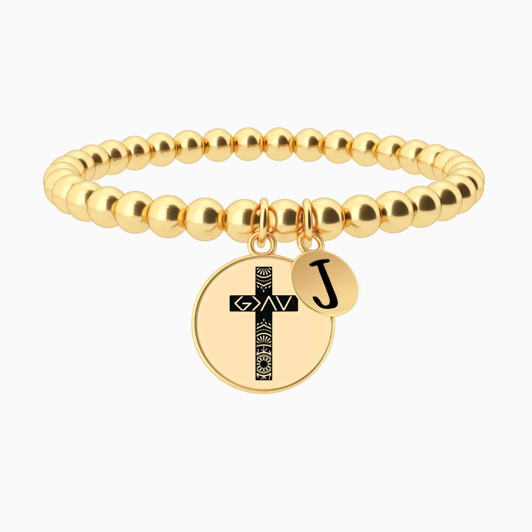 God Is Greater - Cross - Beaded Bracelet