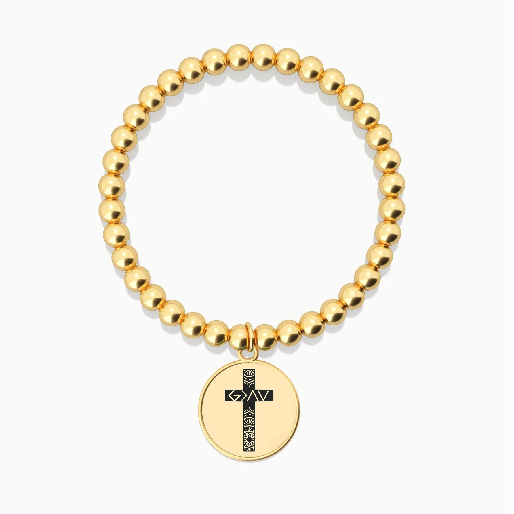 God Is Greater - Cross - Beaded Bracelet