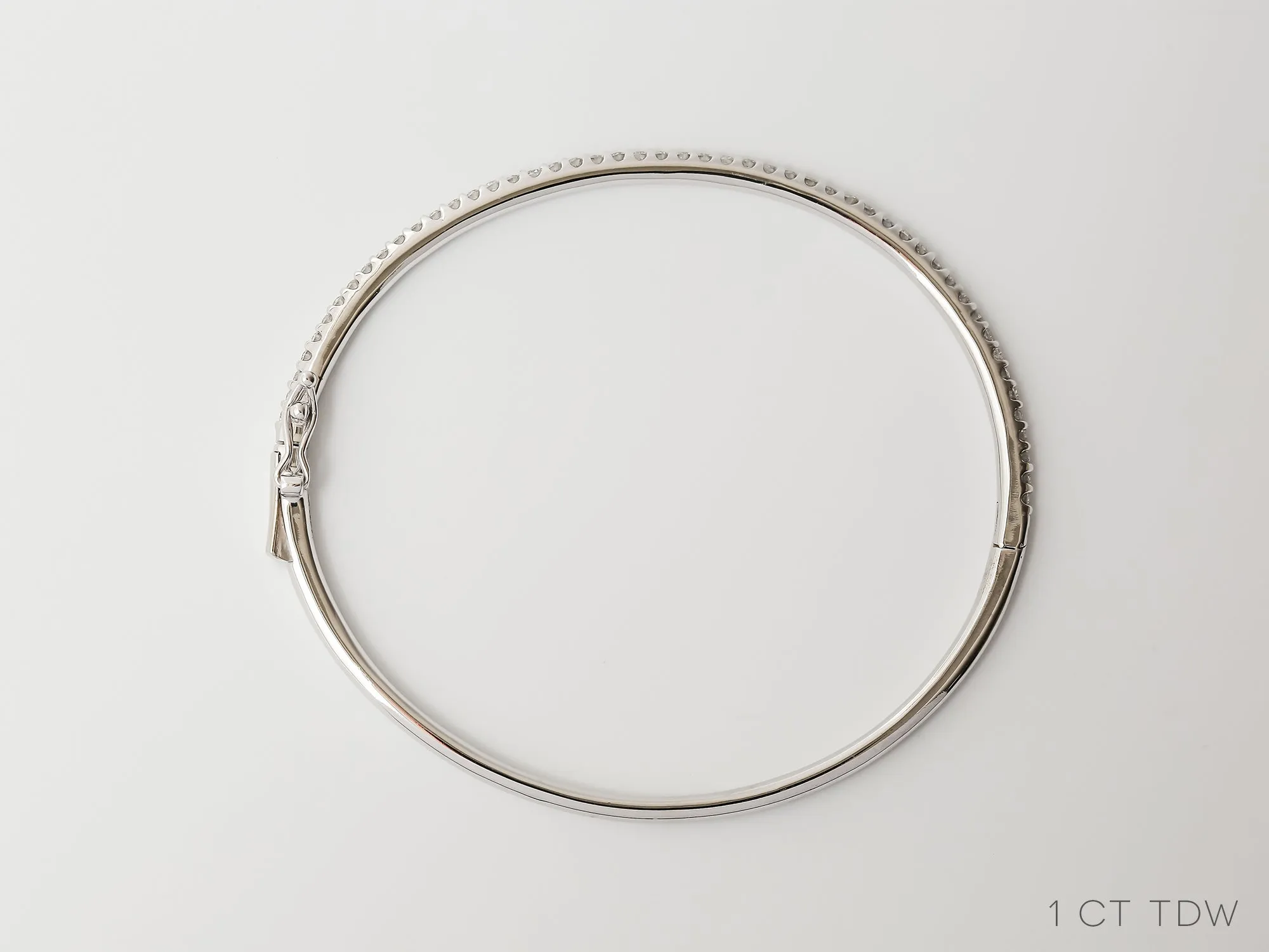 Half Eternity 7" Oval Bangles - Lab Diamonds