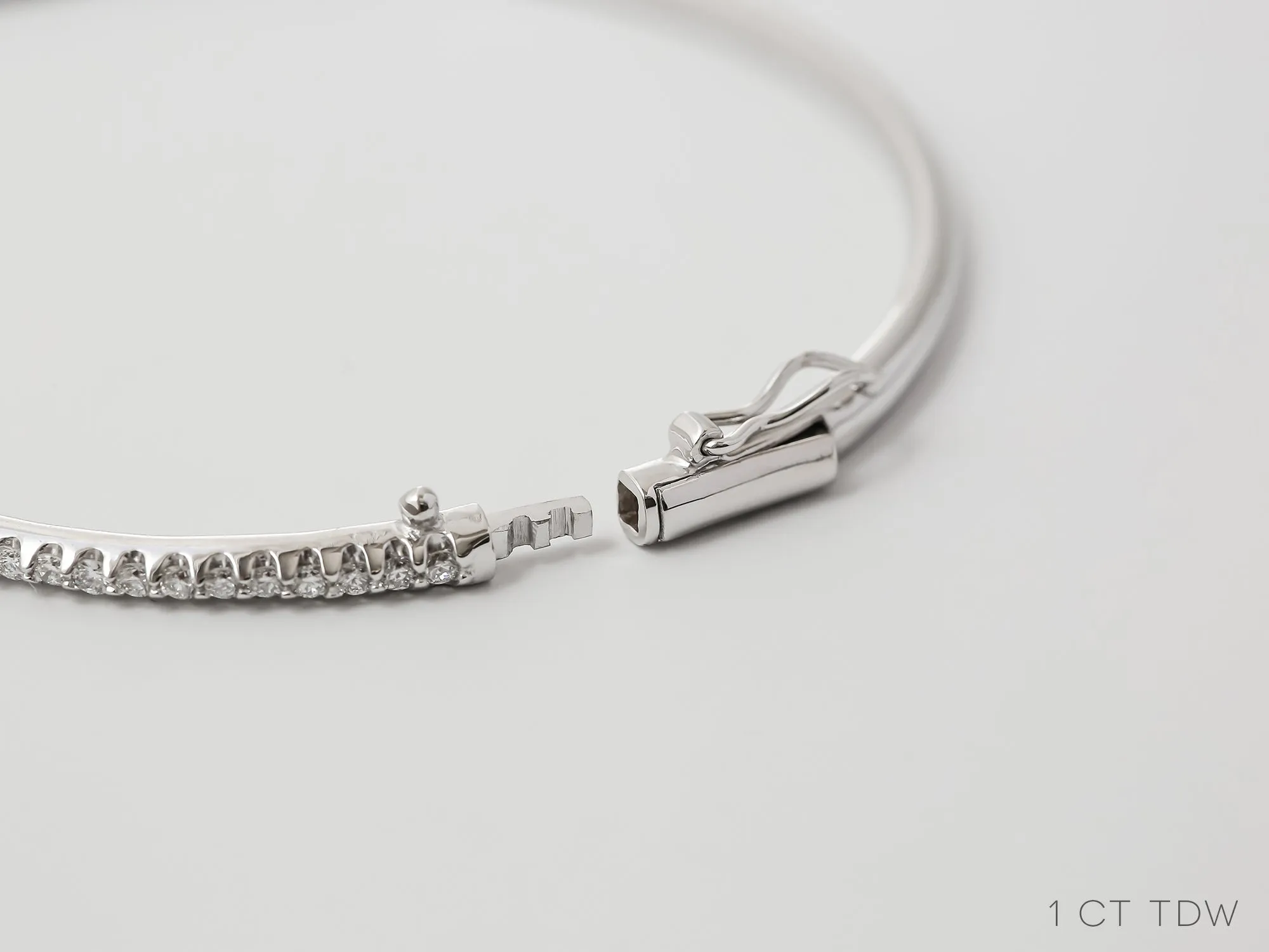 Half Eternity 7" Oval Bangles - Lab Diamonds