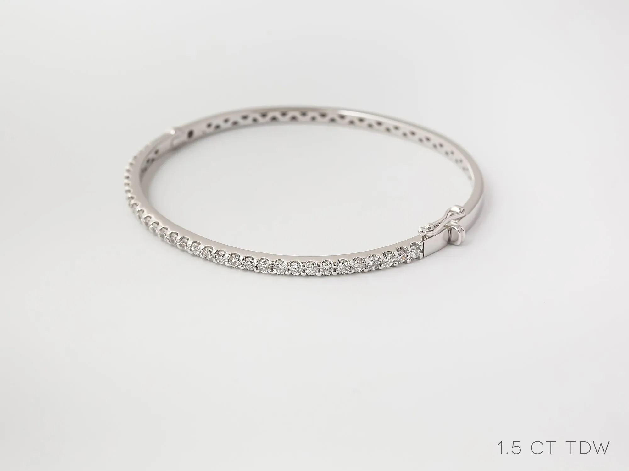 Half Eternity 7" Oval Bangles - Lab Diamonds