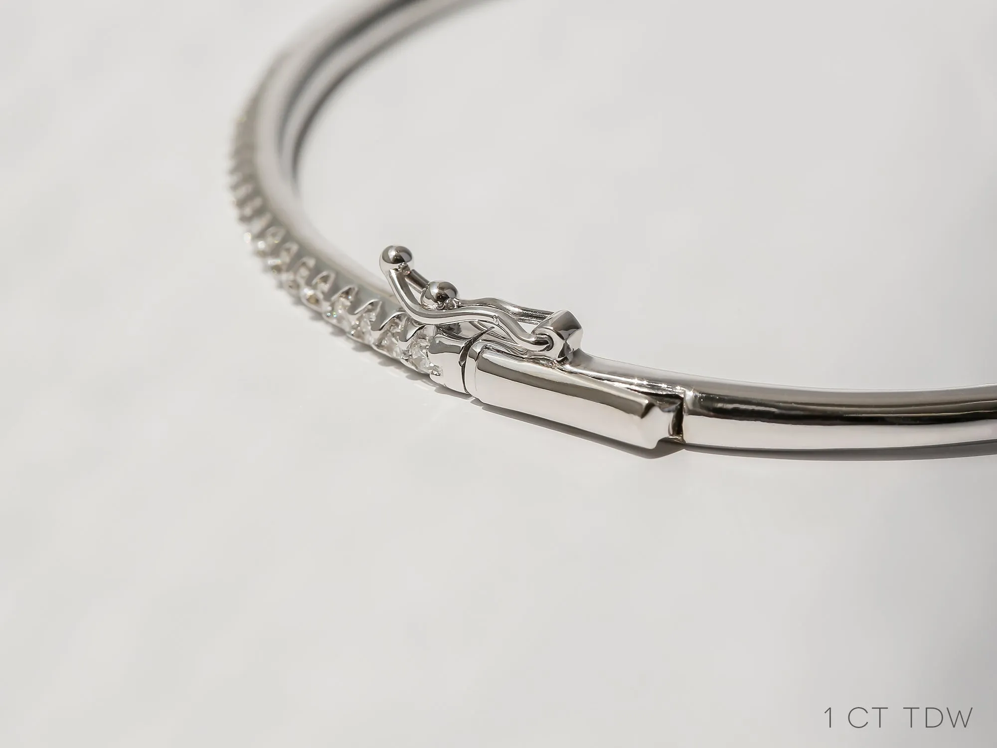 Half Eternity 7" Oval Bangles - Lab Diamonds