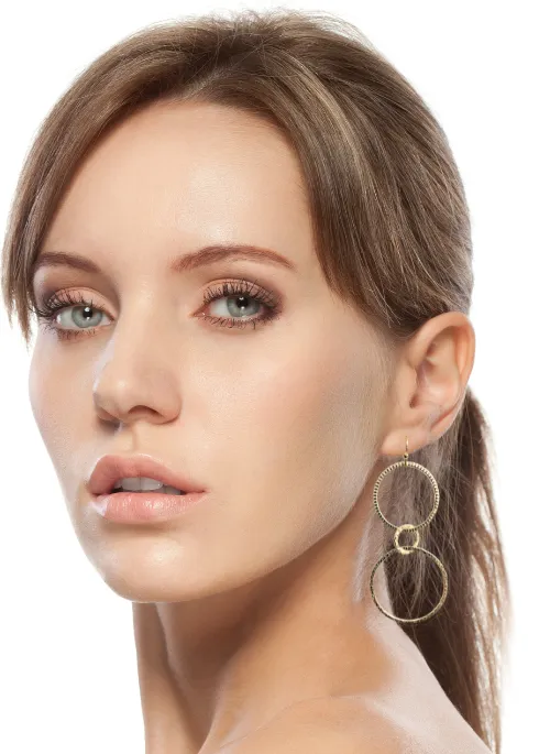 Hammered Multi Hoop Earrings