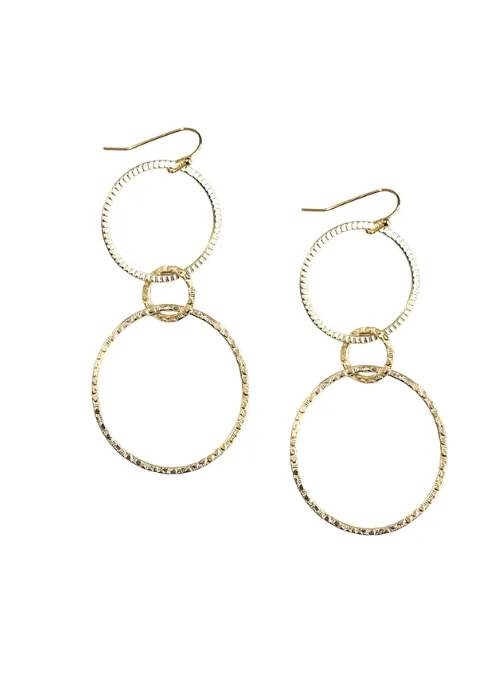 Hammered Multi Hoop Earrings