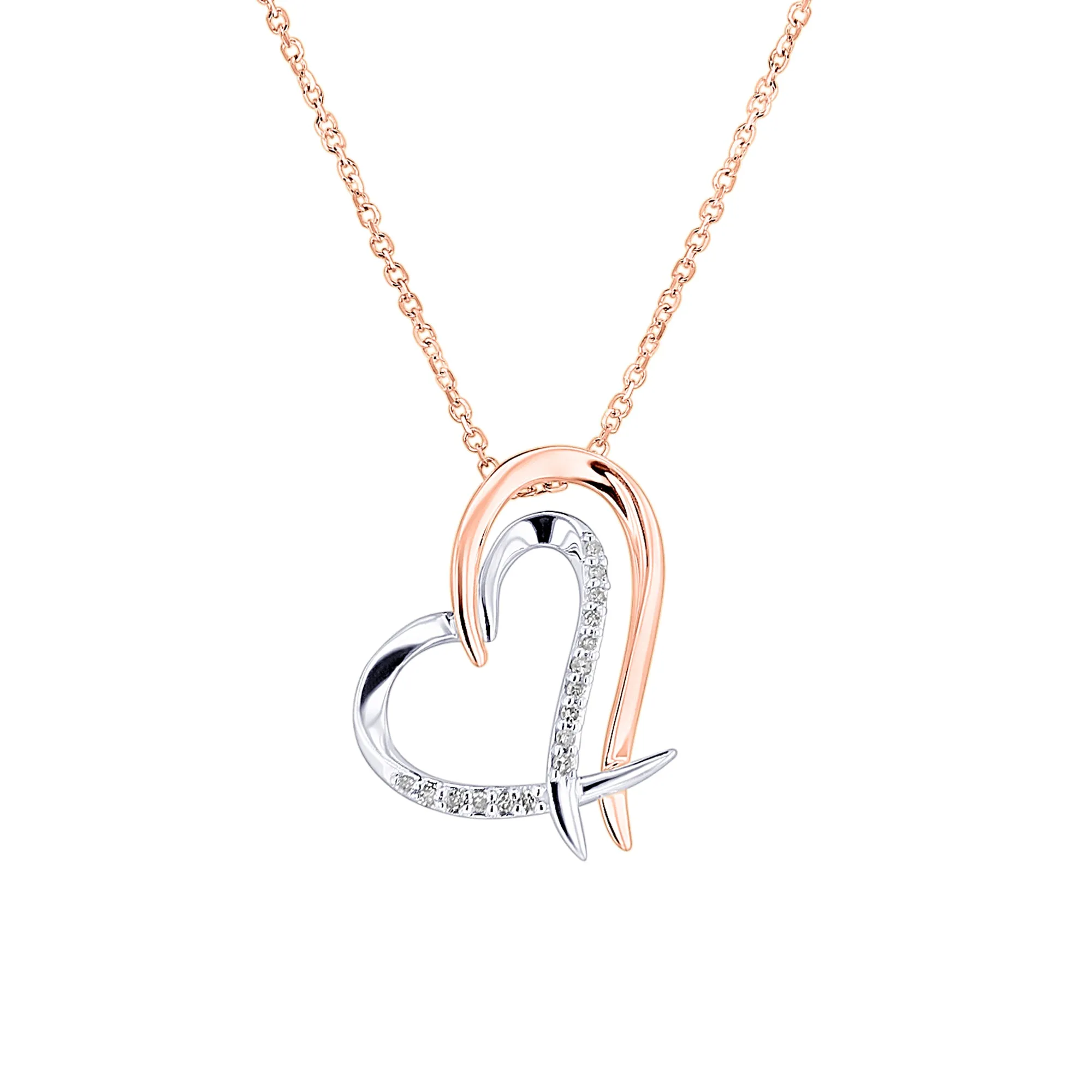 Holding Hearts Diamond Necklace