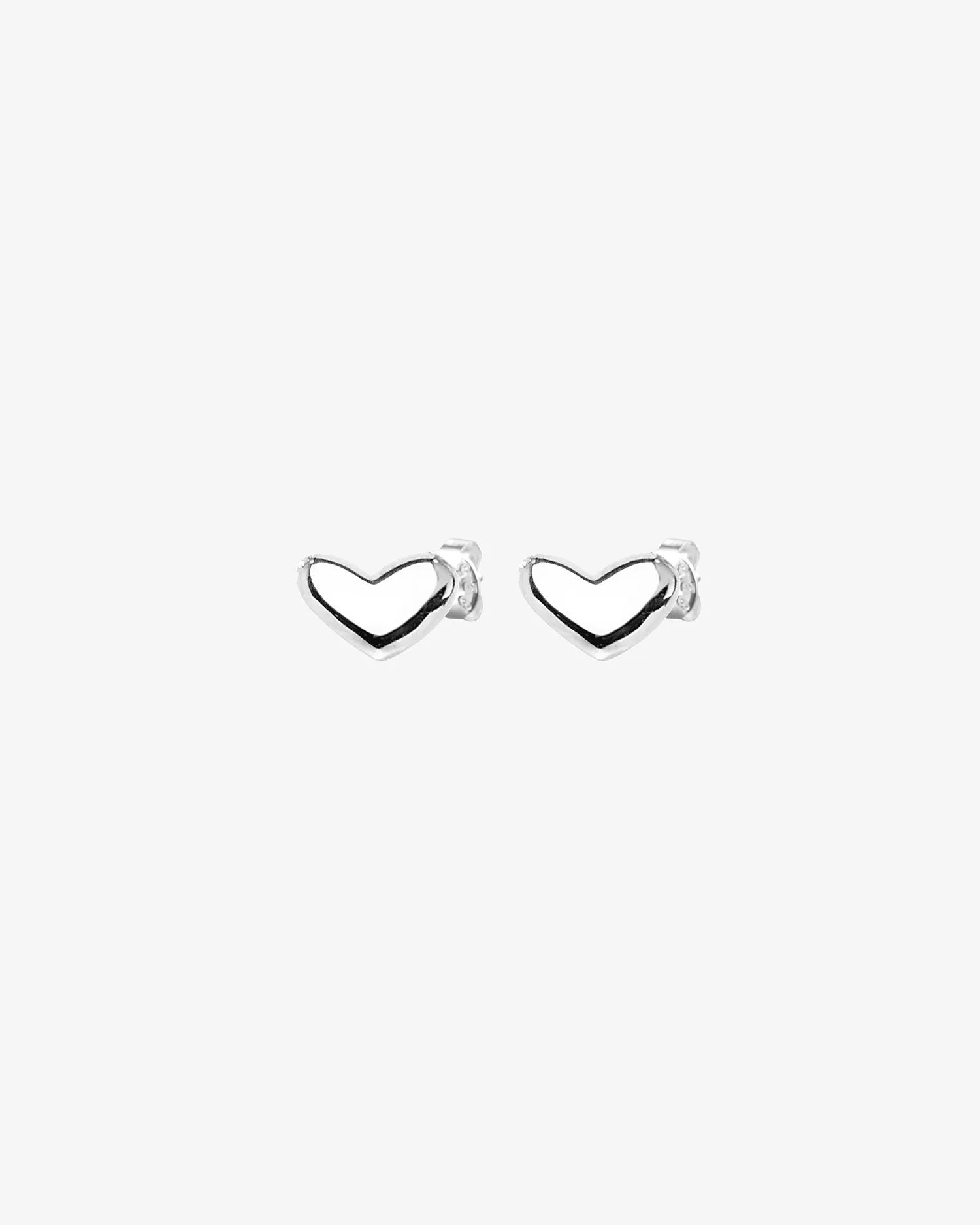 Loving Heart medium studs silver