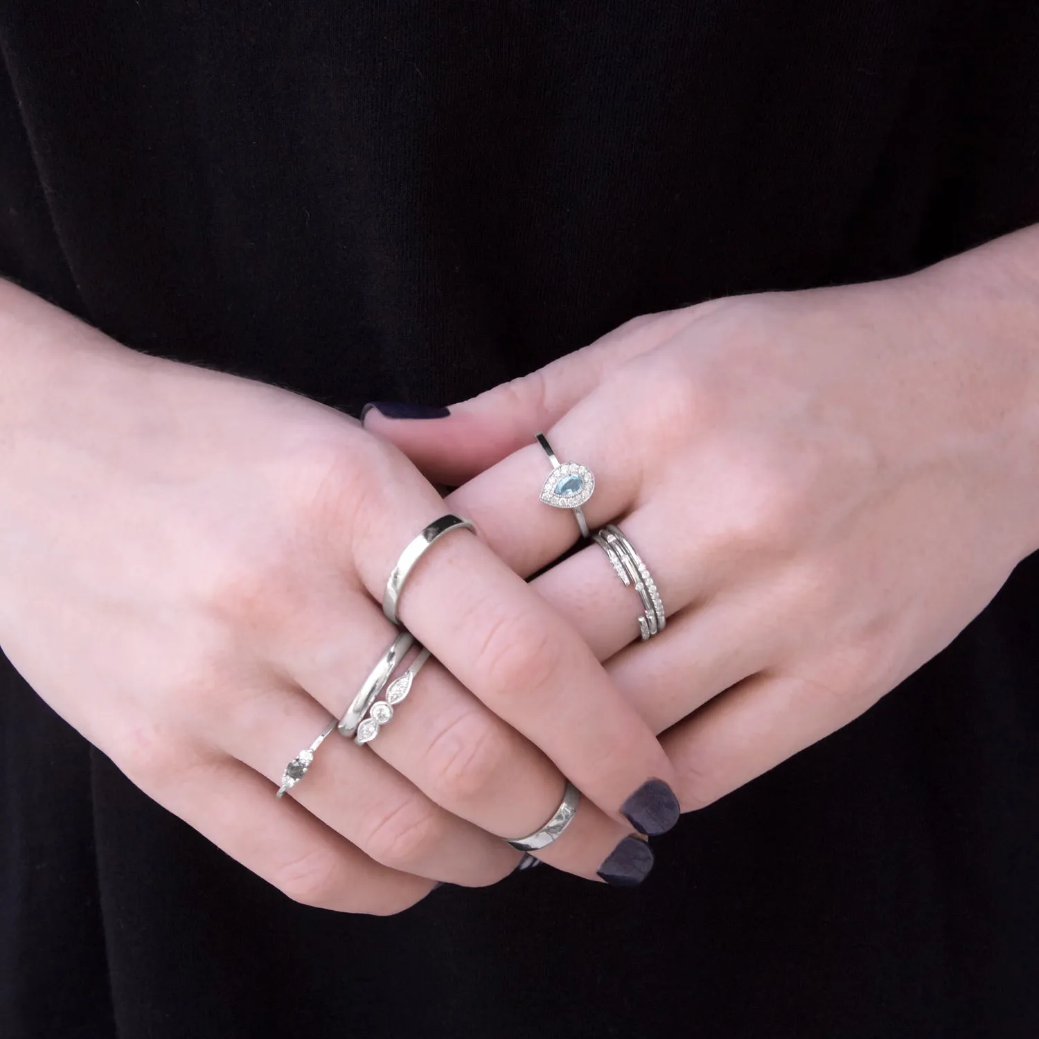 Luna Gold Ring With Aquamarine