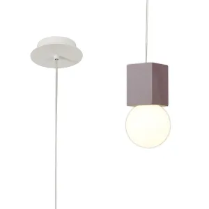 Mantra M7706 Galaxia Pendant Square 1 Light White / Red Cement