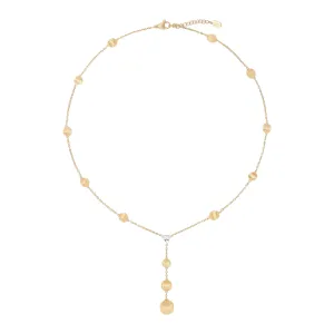 Marco Biecgo 18K Yellow Gold Africa Lariat Necklace with Diamonds