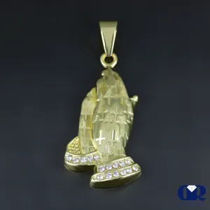 Men's Prayer's Diamond Pendant In 10K Gold