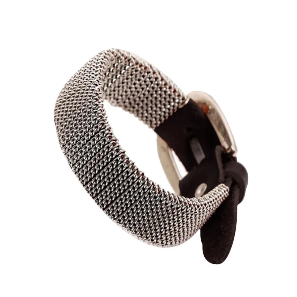 Men's Retro Onyx Mesh Bracelet