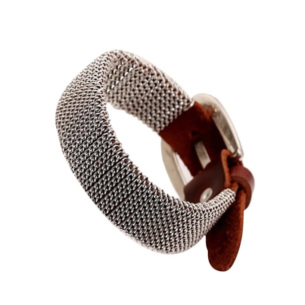 Men's Retro Onyx Mesh Bracelet