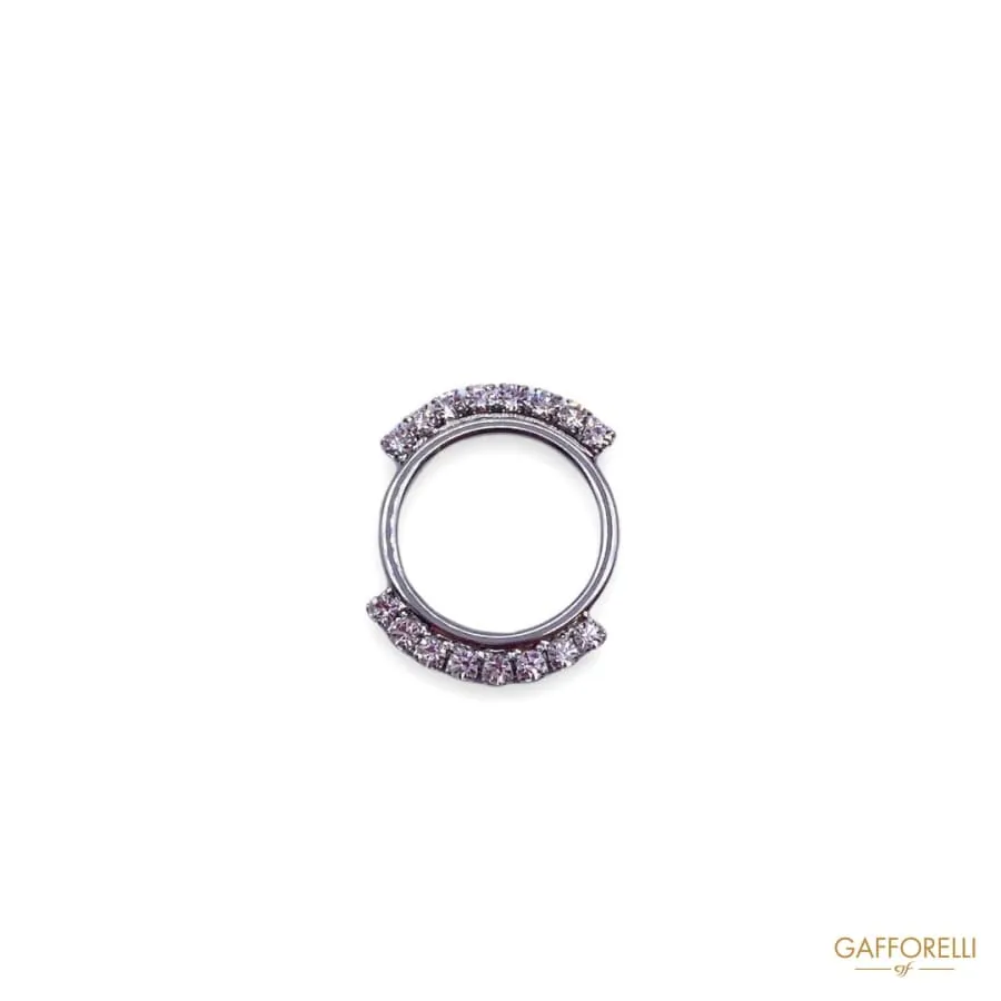 Metal Ring with Rhinestones 3998 - Gafforelli Srl