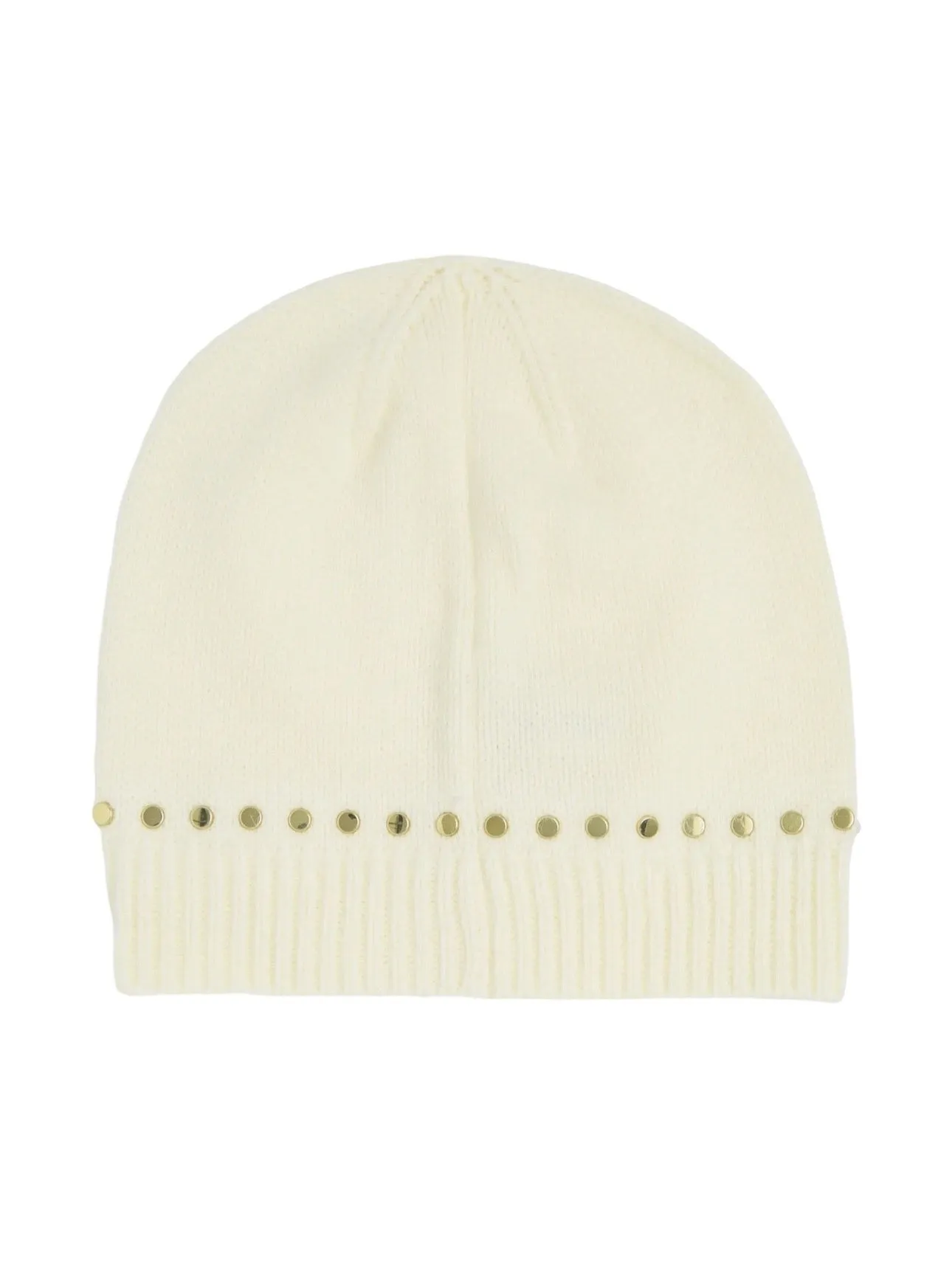 Michael Kors Disk Stud Beanie Cream