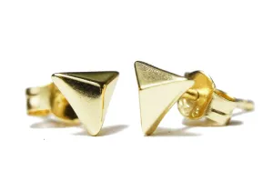 Mini Gold-Dipped Pyramid Stud Earrings