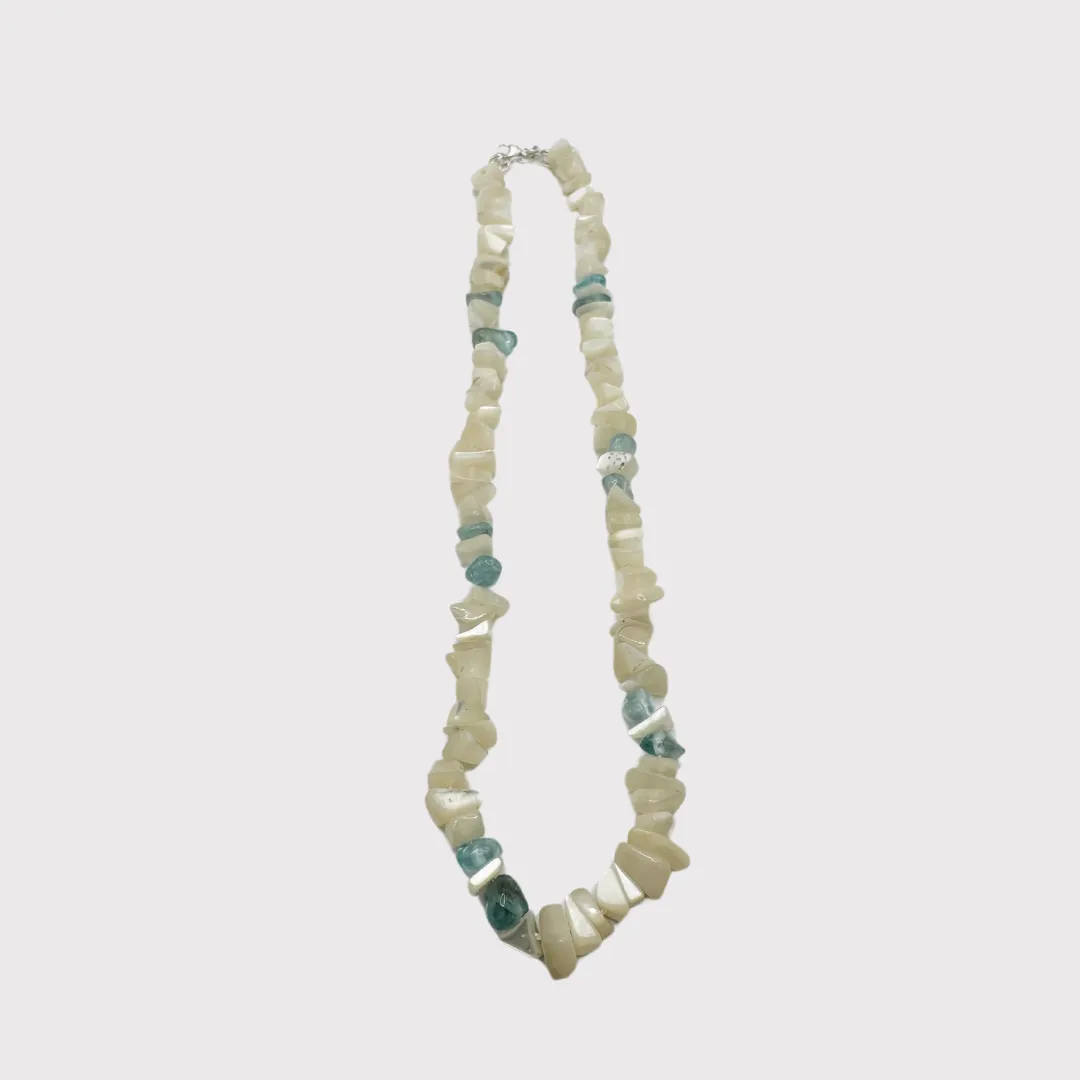 Mother of Pearl & Aquamarine Necklace