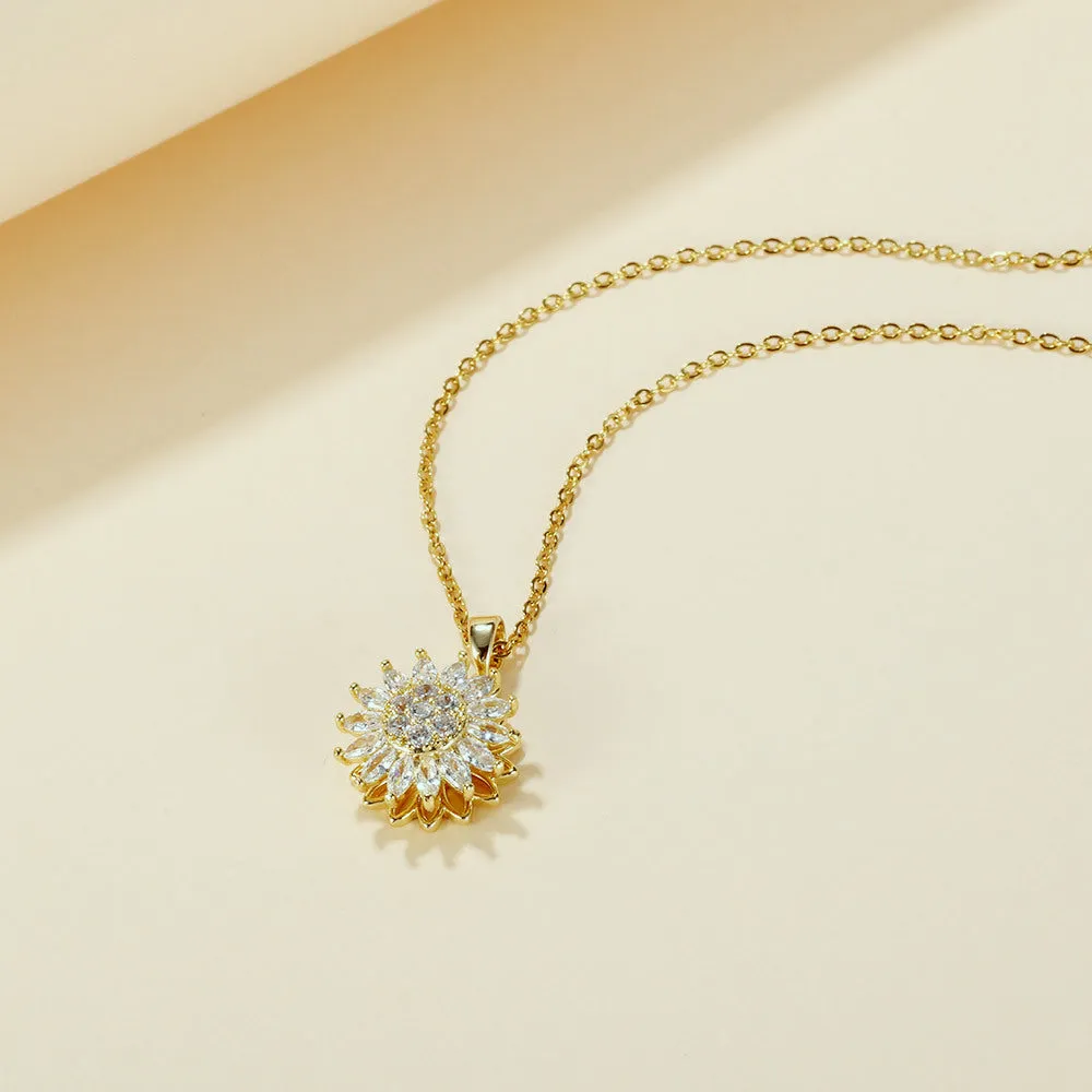 Nehzus Jewelry Sunflower Clavicle Chain Temperament New Female Necklace