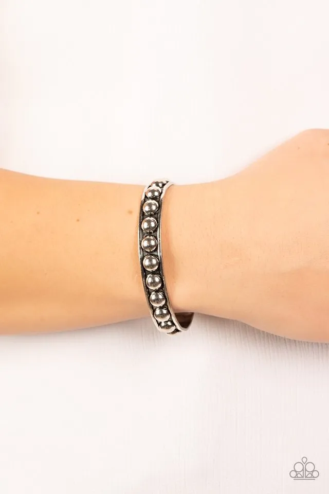 Paparazzi Bracelet ~ Clear as STUD - Silver