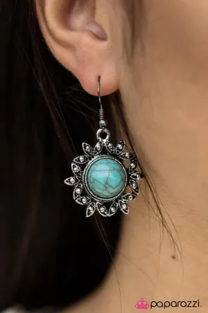 Paparazzi Earring ~ Earth Day - Blue