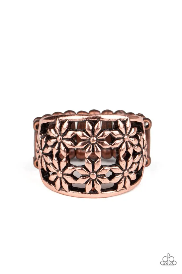 Paparazzi Ring ~ Crazy About Daisies - Copper