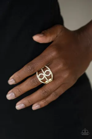 Paparazzi Ring ~ Fabulously Frosted - Gold