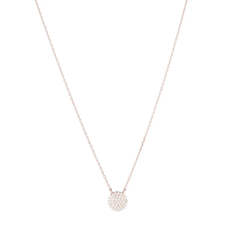 Pavé CZ Disc Necklace