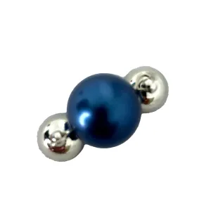 Pendant - Round Pearl Shell - Blue