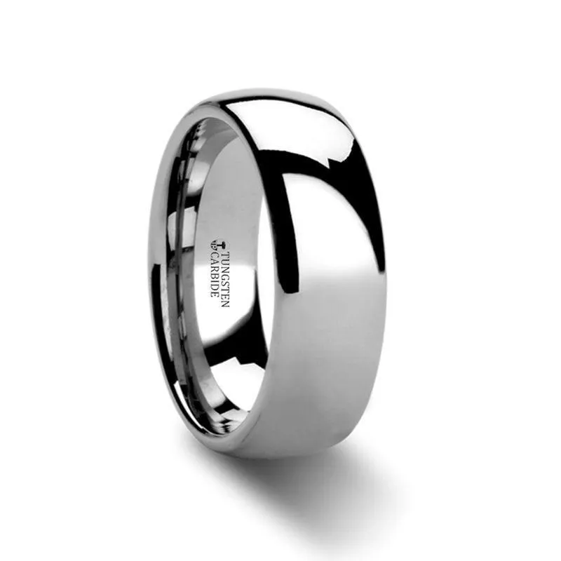 PHILADELPHIA Domed White Tungsten Carbide Ring - 2mm