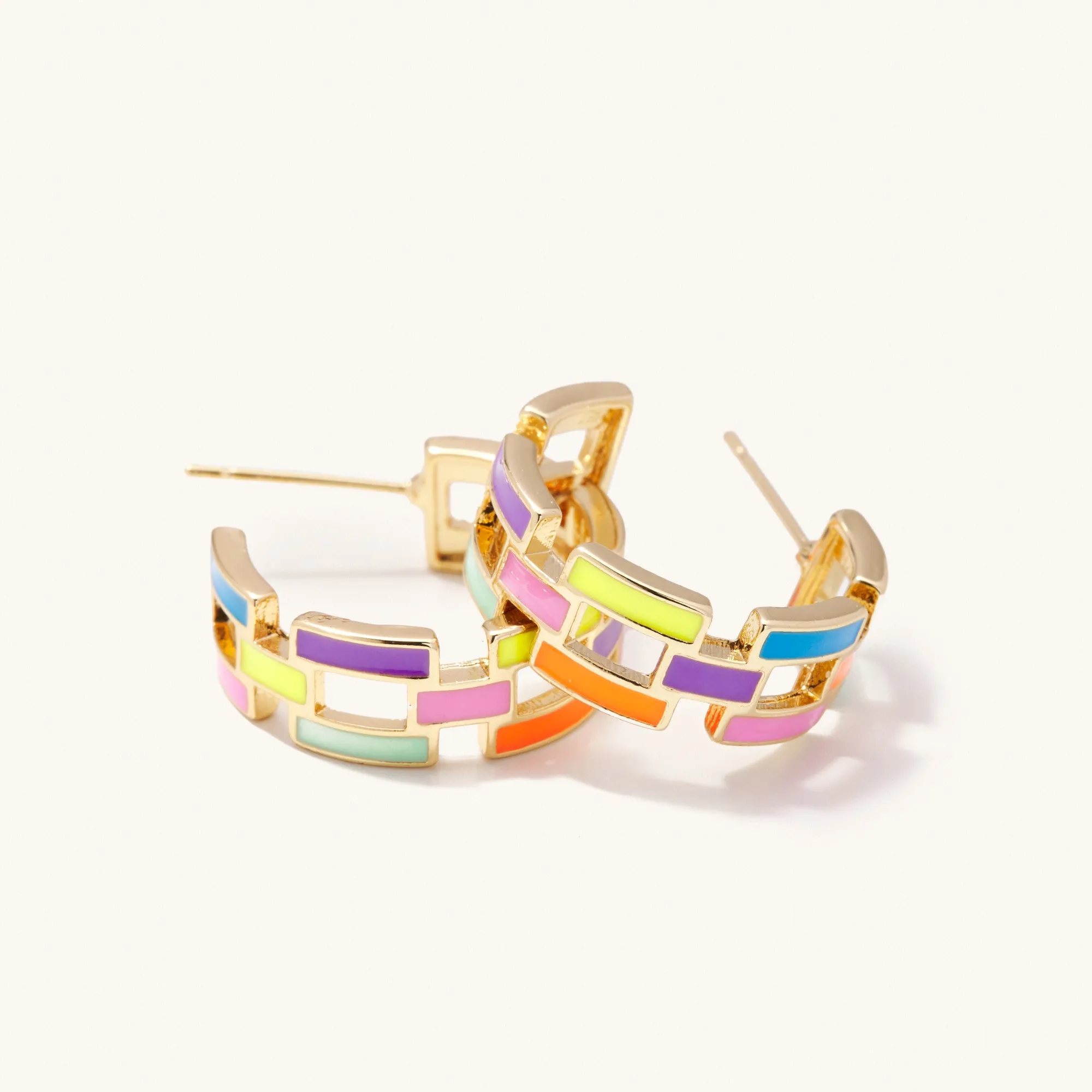 Poppy Multicolor Acrylic Hoops