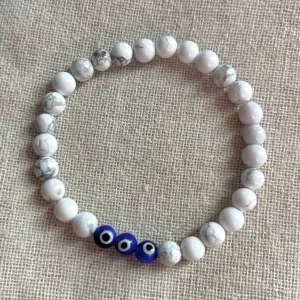 Protection Evil Eye Bracelet - Howlite