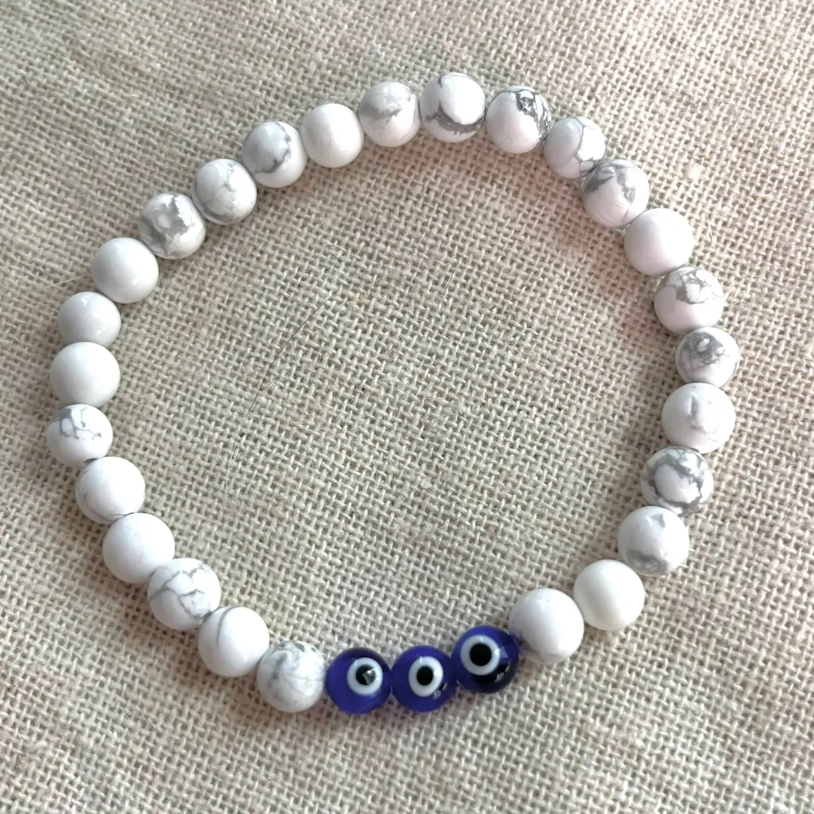 Protection Evil Eye Bracelet - Howlite