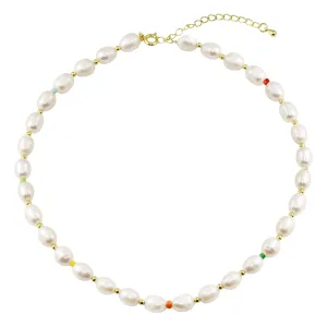 Rainbow Golden Pearl Choker