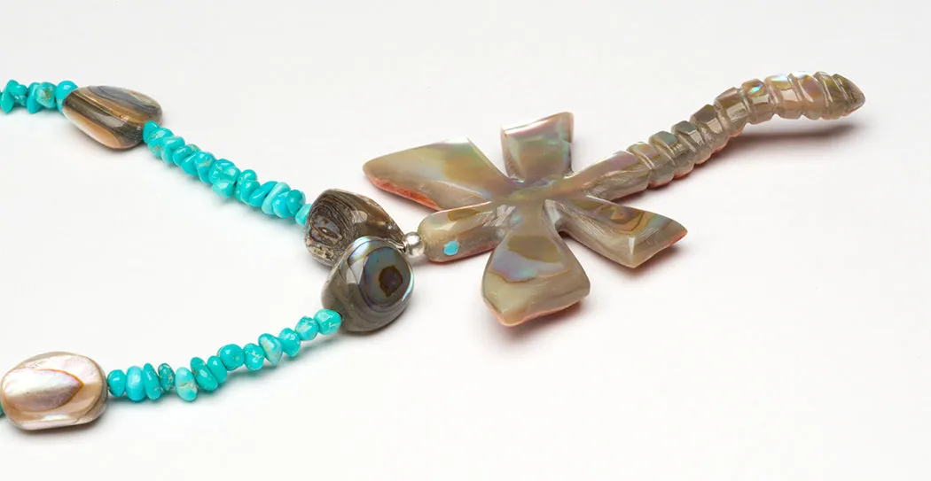 Reversible Dragonfly Pendant Necklace