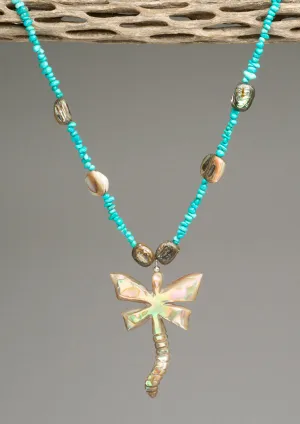 Reversible Dragonfly Pendant Necklace