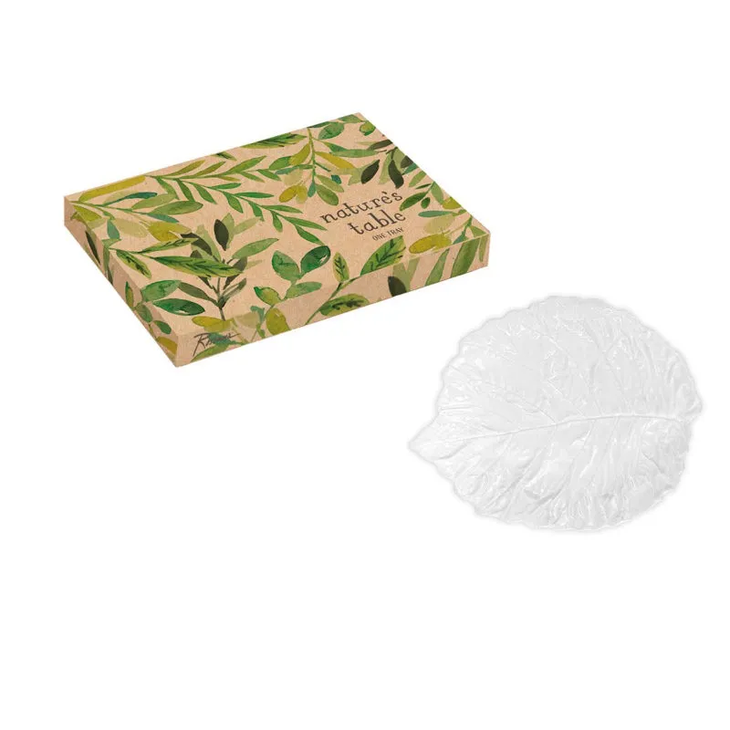 Rosanna Nature's Table White Leaf Tray | 7 inches