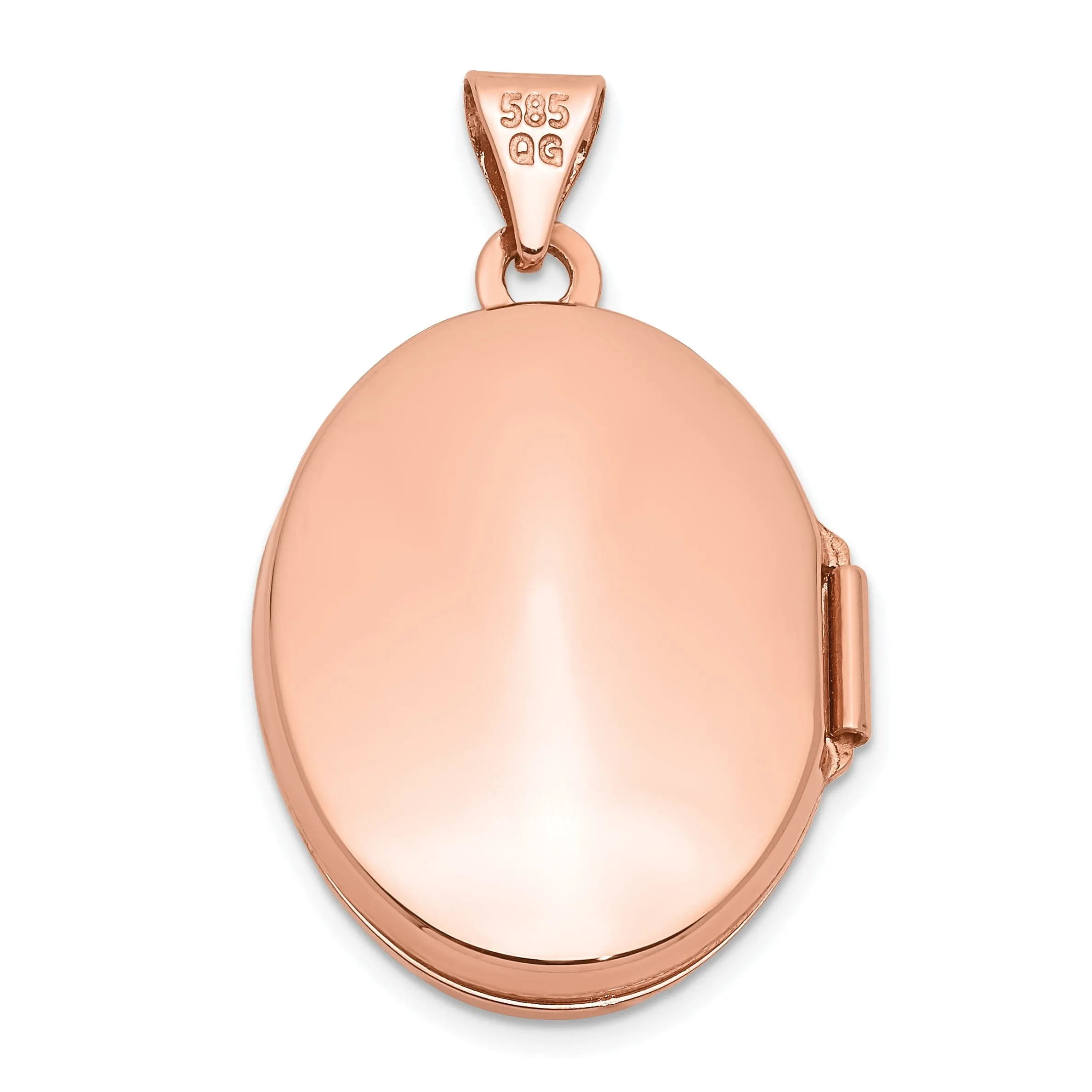 Rose Gold Domed Oval Locket