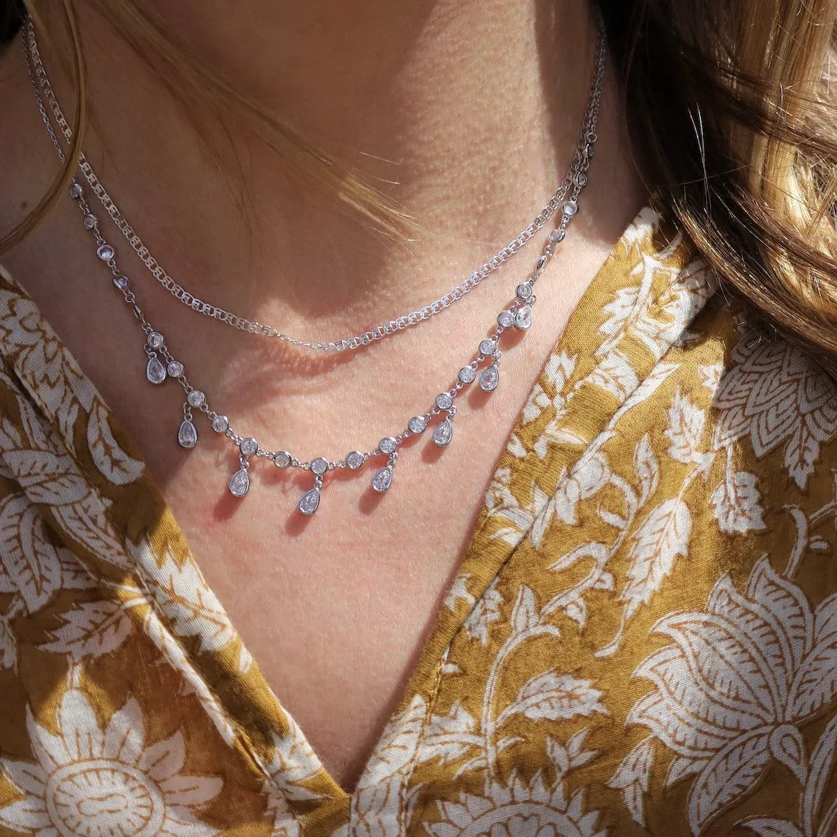 Sadie Shaker Necklace in Silver