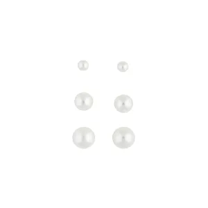 Silver Polished Ball Stud Earring Pack