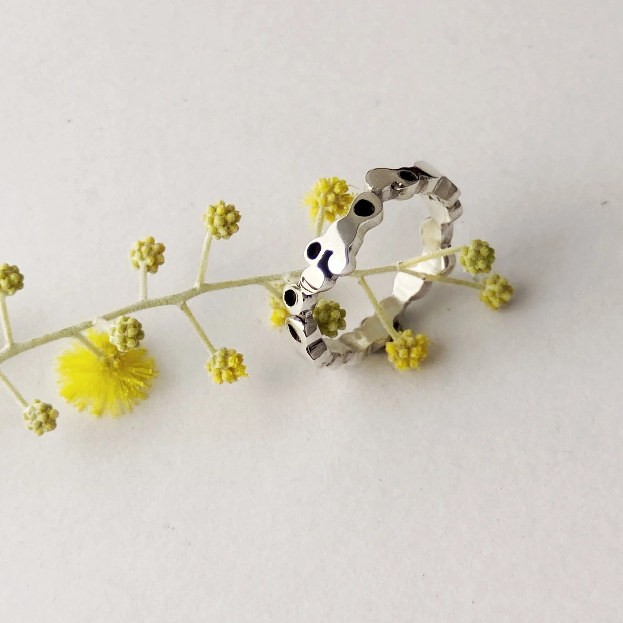 Silver Ring | Elegant Pebble stones ring