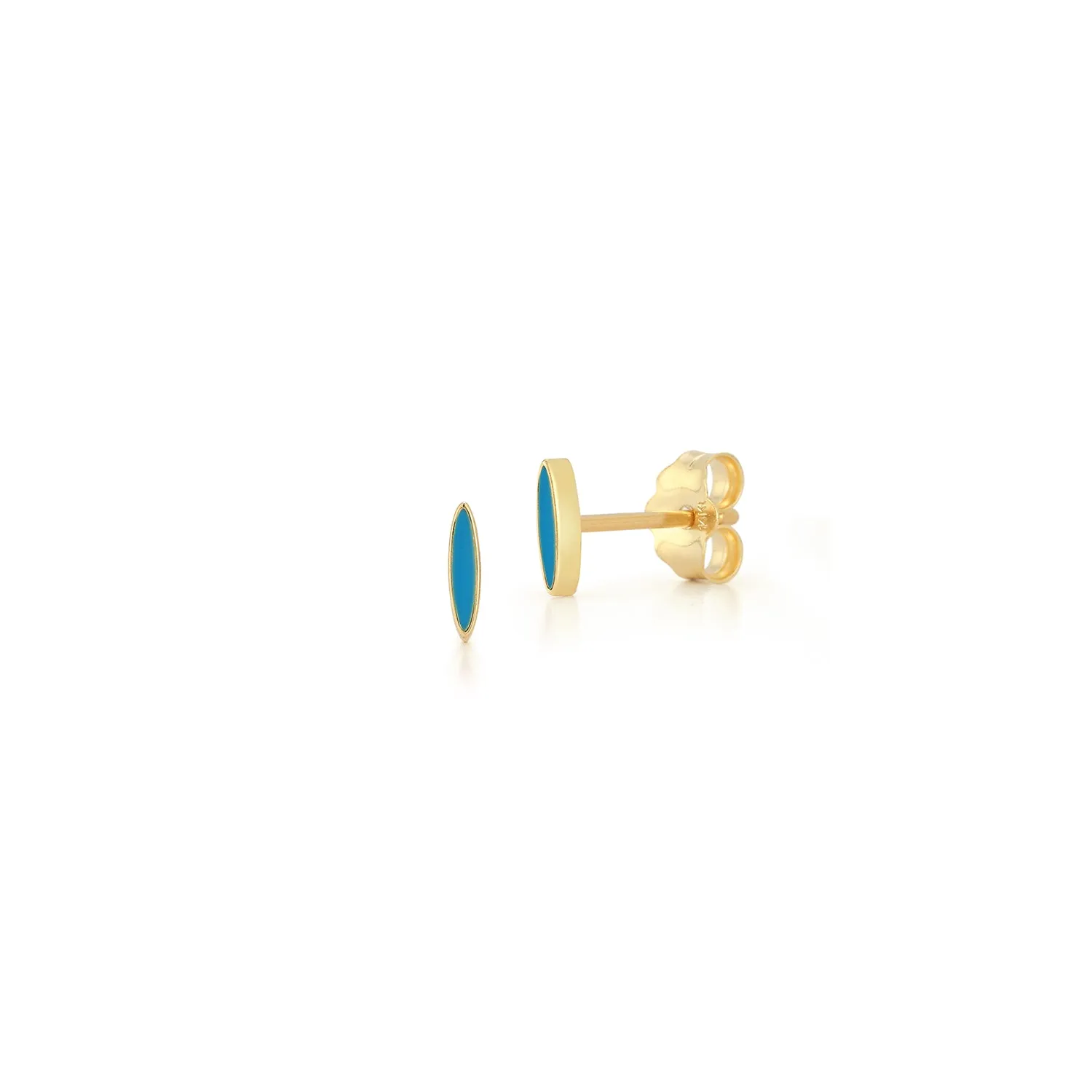 Sky Blue Enamel Studs