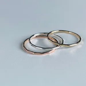 Stacking Hammered Ring